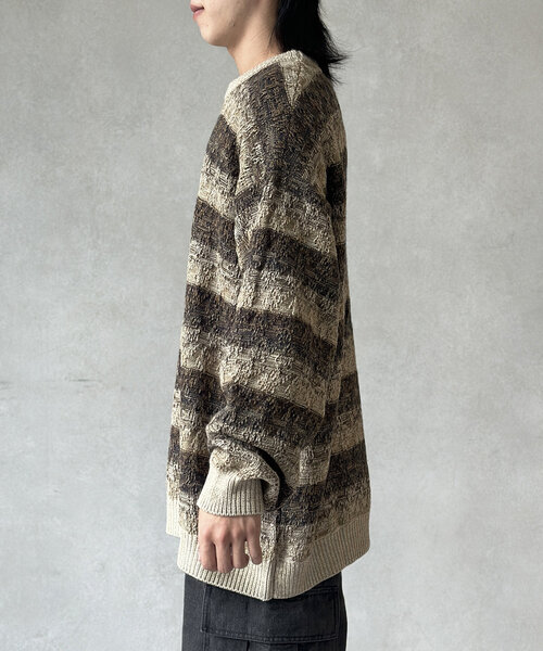CPCM(シーピーシーエム)の「レトロボーダーニット(ニット/セーター・レディース・ネイビー/ベージュ・LARGE/MEDIUM)」の9枚目の写真