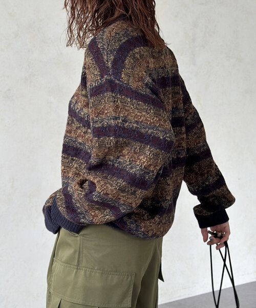 CPCM(シーピーシーエム)の「レトロボーダーニット(ニット/セーター・レディース・ネイビー/ベージュ・LARGE/MEDIUM)」の10枚目の写真