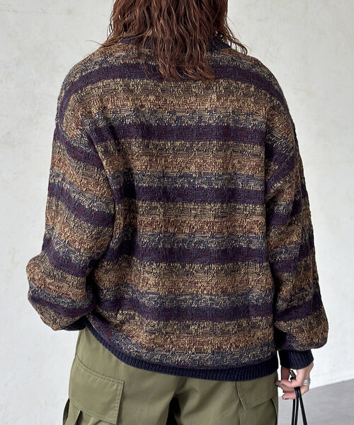 CPCM(シーピーシーエム)の「レトロボーダーニット(ニット/セーター・レディース・ネイビー/ベージュ・LARGE/MEDIUM)」の12枚目の写真