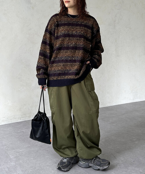 CPCM(シーピーシーエム)の「レトロボーダーニット(ニット/セーター・レディース・ネイビー/ベージュ・LARGE/MEDIUM)」の13枚目の写真