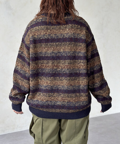 CPCM(シーピーシーエム)の「レトロボーダーニット(ニット/セーター・レディース・ネイビー/ベージュ・LARGE/MEDIUM)」の16枚目の写真