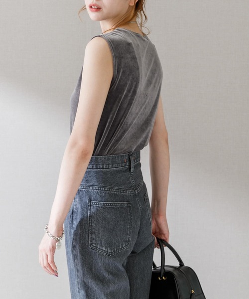 tシャツ 「別注」GREYCHORD×ROSSO　ROAベロアノースリーブ レディース セール】『別注』GREYCHORD×ROSSO ROAベロアノースリーブ（T