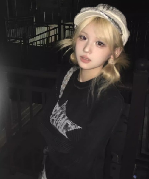 lilful(リルフル)の「スターモチーフリブロンT(ニット/セーター・レディース・ブラック・L/M)」の15枚目の写真