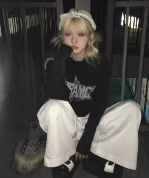 lilful(リルフル)の「スターモチーフリブロンT(ニット/セーター・レディース・ブラック・L/M)」の17枚目の写真