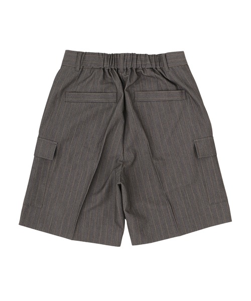 ACLENT（アクレント）の「カーゴポケットストライプハーフパンツ（カーゴパンツ・レディース・ブラック/グレー・FREE）」の11枚目の写真