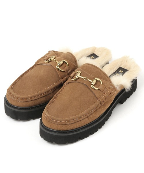 REMME(レメ)の「【REMME】ビットファ-スリッポン(スリッポン・レディース・ブラック/キャメル・MEDIUM/LARGE)」の1枚目の写真