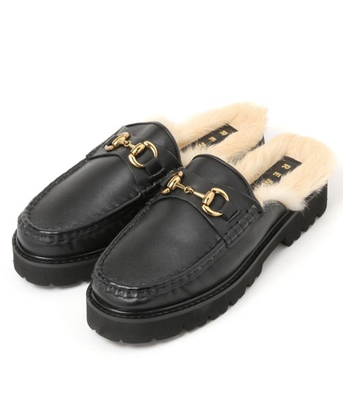 REMME(レメ)の「【REMME】ビットファ-スリッポン(スリッポン・レディース・ブラック/キャメル・MEDIUM/LARGE)」の2枚目の写真