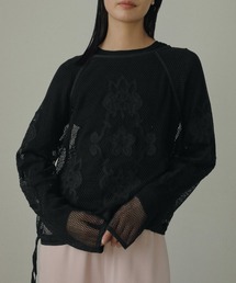 anuke Embroidery Mesh Tops 62420605