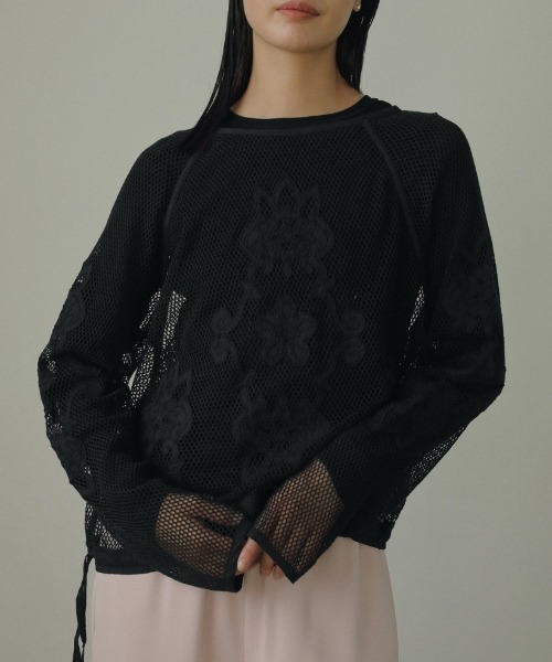 anuke アンヌーク　Backopen Mesh Tops anuke アンヌークBackopen Mesh Tops
