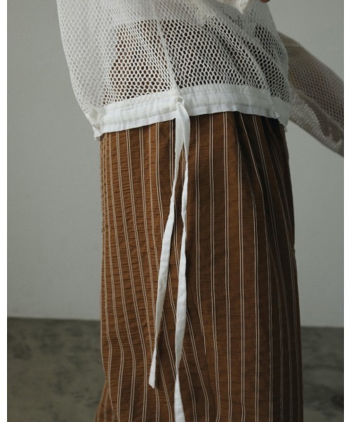 anuke（アンヌーク）の「anuke Embroidery Mesh Tops 62420605（その他トップス・レディース・ブラック/ホワイト・FREE）」の5枚目の写真