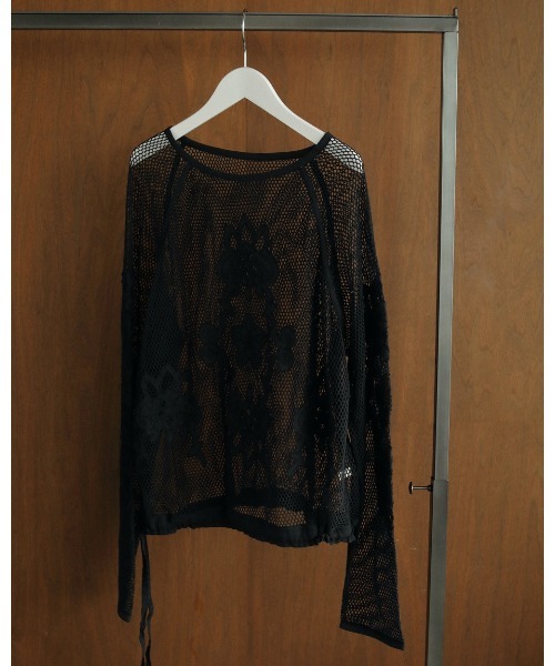 anuke（アンヌーク）の「anuke Embroidery Mesh Tops 62420605（その他トップス・レディース・ブラック/ホワイト・FREE）」の10枚目の写真