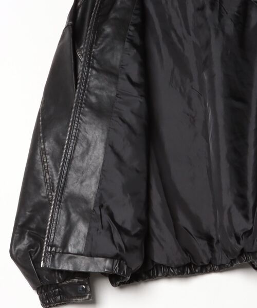 Art re A select（アトリエセレクト）の「合成皮革×ヴィンテージ加工 オーバーブルゾン（ブルゾン・メンズ・ブラック・M/S/L）」の15枚目の写真
