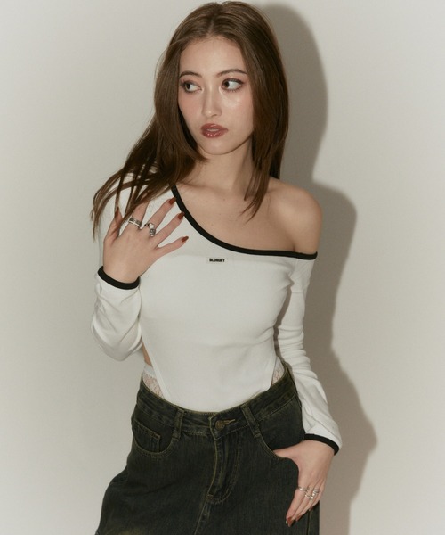 【MM】フォーステッチ ロングスリーブ ボディスーツ☆SALE中 XEBAR SUIT ロングスリーブ WOMENS