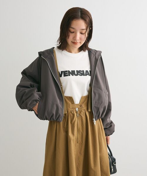 ELENCARE DUE（エレンカーレデュエ）の「・ELENCARE　DUE　ショートマウンテンパーカー（マウンテンパーカー・レディース・アイボリー/ブラック/チャコールグレー・FREE）」の7枚目の写真