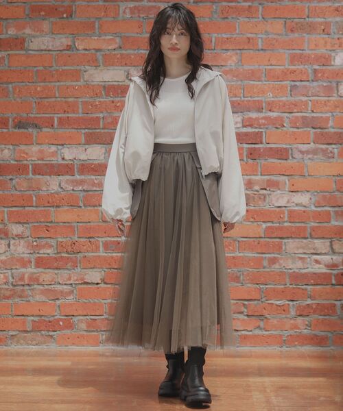 ELENCARE DUE（エレンカーレデュエ）の「・ELENCARE　DUE　ショートマウンテンパーカー（マウンテンパーカー・レディース・アイボリー/ブラック/チャコールグレー・FREE）」の10枚目の写真