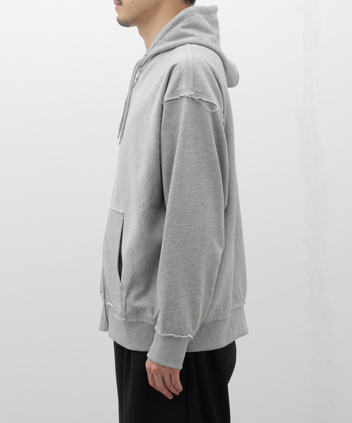 417 EDIFICE（フォーワンセブンエディフィス）の「sports wear / スポーツウェア  untrimmed ジップパーカー（パーカー・メンズ・ブラック/チャコールグレー/パープル・MEDIUM/LARGE）」の5枚目の写真