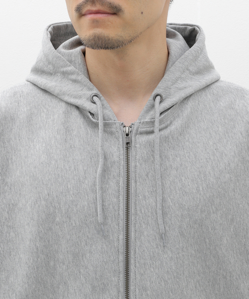 417 EDIFICE（フォーワンセブンエディフィス）の「sports wear / スポーツウェア  untrimmed ジップパーカー（パーカー・メンズ・ブラック/チャコールグレー/パープル・MEDIUM/LARGE）」の7枚目の写真