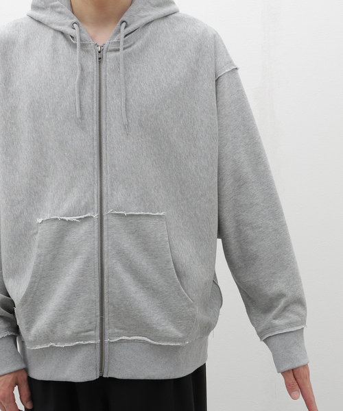 417 EDIFICE（フォーワンセブンエディフィス）の「sports wear / スポーツウェア  untrimmed ジップパーカー（パーカー・メンズ・ブラック/チャコールグレー/パープル・MEDIUM/LARGE）」の9枚目の写真