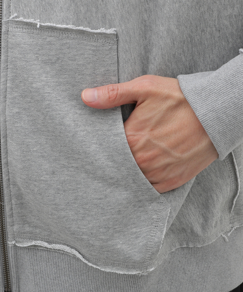 417 EDIFICE（フォーワンセブンエディフィス）の「sports wear / スポーツウェア  untrimmed ジップパーカー（パーカー・メンズ・ブラック/チャコールグレー/パープル・MEDIUM/LARGE）」の11枚目の写真