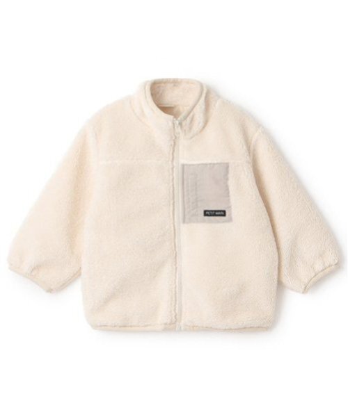 petit main(プティマイン)の「ボアジャケット(ブルゾン・キッズ・モカ/ライトブルー/マルチ/アイボリー・80cm/90cm/100cm/110cm/120cm/130cm)」の13枚目の写真