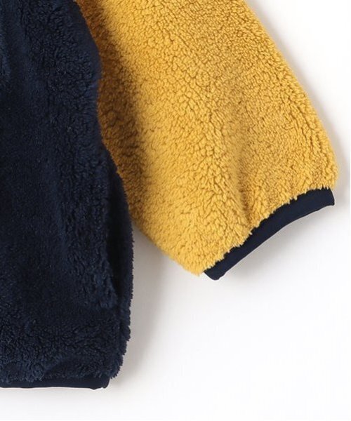 petit main(プティマイン)の「ボアジャケット(ブルゾン・キッズ・モカ/ライトブルー/マルチ/アイボリー・80cm/90cm/100cm/110cm/120cm/130cm)」の7枚目の写真