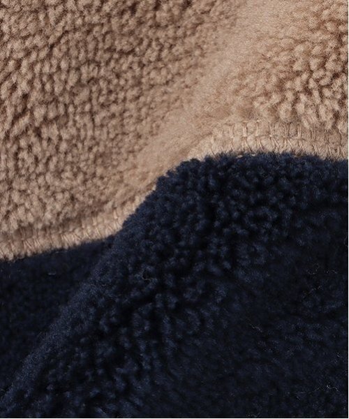 petit main(プティマイン)の「ボアジャケット(ブルゾン・キッズ・モカ/ライトブルー/マルチ/アイボリー・80cm/90cm/100cm/110cm/120cm/130cm)」の6枚目の写真