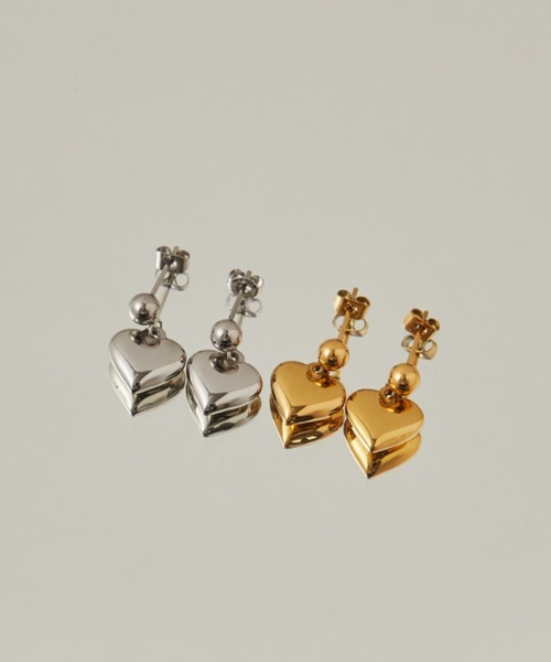 ciite' surgical stainless(シーテサージカルステンレス)の「【 金属アレルギー対応 】 ハートモチーフピアス サージカルステンレス (両耳用)(ピアス(両耳用)・レディース・シルバー/ゴールド・FREE)」の16枚目の写真