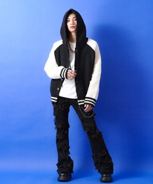 a.p.o.v.（エーピーオービー）の「a.p.o.v. ニットフードスタジャン（スタジャン）」