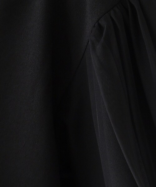 OPAQUE.CLIP（オペークドットクリップ）の「◆チュールドッキングスリーブブラウス【洗濯機洗い可】（シャツ/ブラウス・レディース・オフホワイト/ブルー/ブラック・38/40/42）」の7枚目の写真