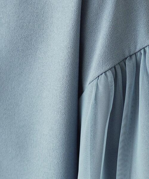 OPAQUE.CLIP（オペークドットクリップ）の「◆チュールドッキングスリーブブラウス【洗濯機洗い可】（シャツ/ブラウス・レディース・オフホワイト/ブルー/ブラック・38/40/42）」の11枚目の写真