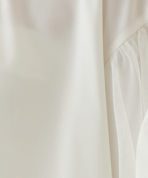 OPAQUE.CLIP（オペークドットクリップ）の「◆チュールドッキングスリーブブラウス【洗濯機洗い可】（シャツ/ブラウス・レディース・オフホワイト/ブルー/ブラック・38/40/42）」の15枚目の写真