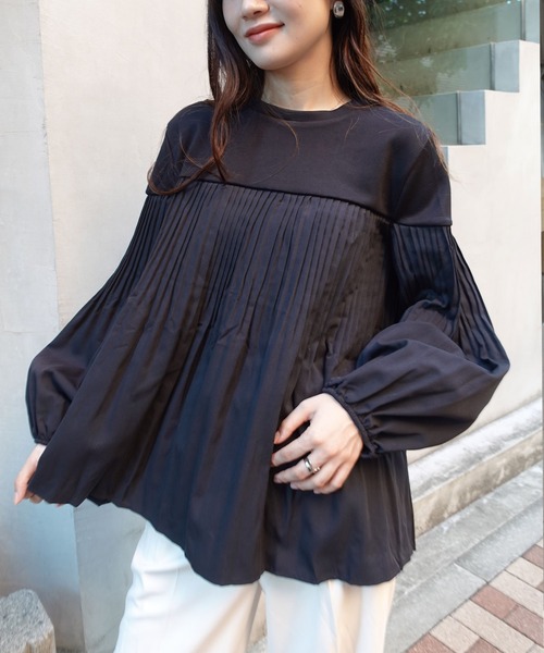 Kolor 20AW ドッキングシャツ フレアバイカラードッキングブラウス（シャツ/ブラウス）｜CORNERS