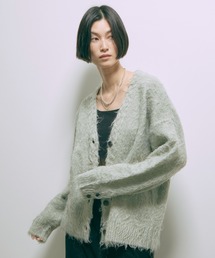 Brashed Shaggy Cardigan