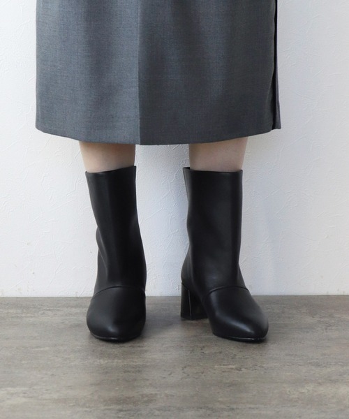 REMME(レメ)の「チャンキーヒールショートブーツ【REMME/レメ】(ブーツ・レディース・ブラック・37/38/36)」の14枚目の写真