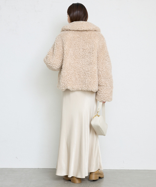 SLOBE IENA（スローブイエナ）の「プードルファーボマーブルゾン（ブルゾン・レディース・ベージュ・FREE）」の6枚目の写真