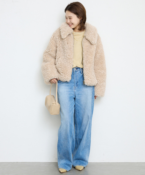 SLOBE IENA（スローブイエナ）の「プードルファーボマーブルゾン（ブルゾン・レディース・ベージュ・FREE）」の11枚目の写真