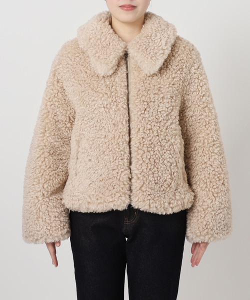 SLOBE IENA（スローブイエナ）の「プードルファーボマーブルゾン（ブルゾン・レディース・ベージュ・FREE）」の14枚目の写真