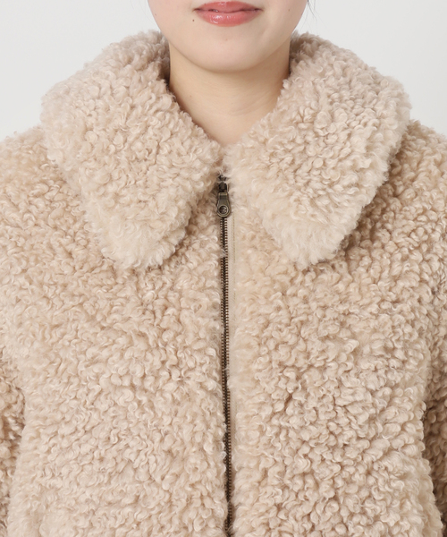 SLOBE IENA（スローブイエナ）の「プードルファーボマーブルゾン（ブルゾン・レディース・ベージュ・FREE）」の17枚目の写真