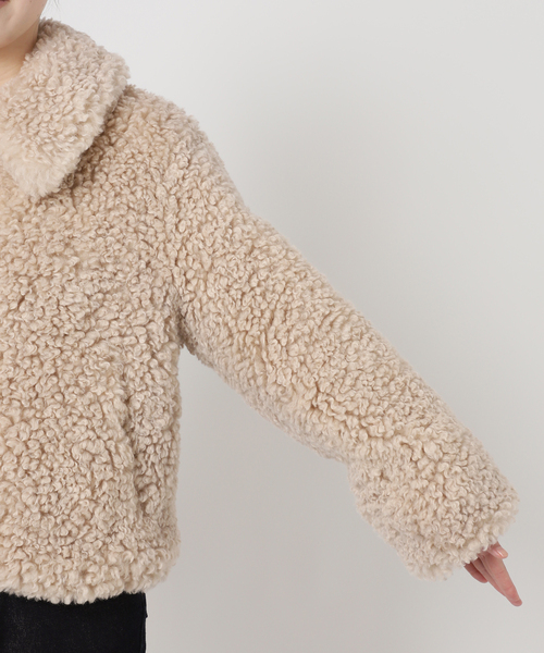 SLOBE IENA（スローブイエナ）の「プードルファーボマーブルゾン（ブルゾン・レディース・ベージュ・FREE）」の19枚目の写真