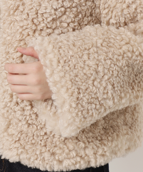 SLOBE IENA（スローブイエナ）の「プードルファーボマーブルゾン（ブルゾン・レディース・ベージュ・FREE）」の20枚目の写真