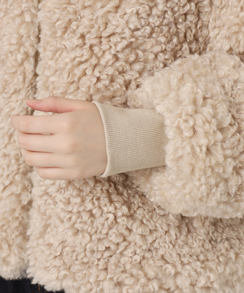 SLOBE IENA（スローブイエナ）の「プードルファーボマーブルゾン（ブルゾン・レディース・ベージュ・FREE）」の21枚目の写真