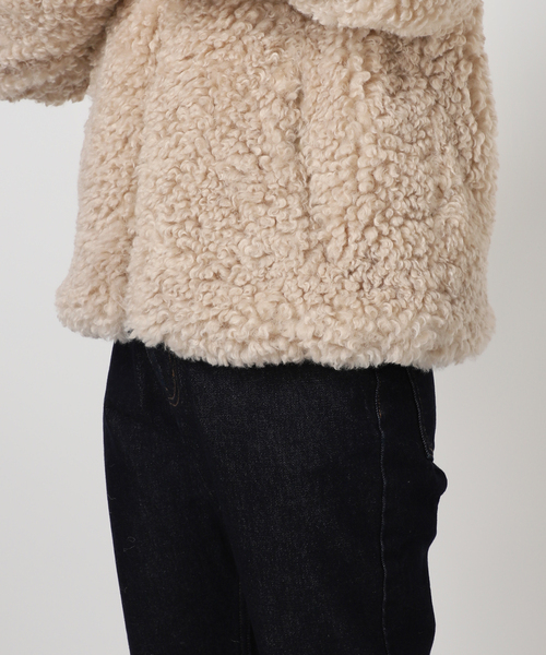 SLOBE IENA（スローブイエナ）の「プードルファーボマーブルゾン（ブルゾン・レディース・ベージュ・FREE）」の22枚目の写真