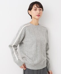 ◆【ユニセックス・ハミルトンラムズウール】ライン入りニット（XS～L）