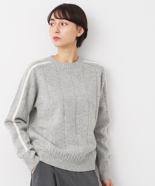 Dessin(デッサン)の「◆【ユニセックス・ハミルトンラムズウール】ライン入りニット(XS~L)(ニット/セーター・レディース・ブルー/グレー/ホワイト系・00/05/04/03/02/01)」の21枚目の写真