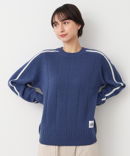 Dessin(デッサン)の「◆【ユニセックス・ハミルトンラムズウール】ライン入りニット(XS~L)(ニット/セーター・レディース・ブルー/グレー/ホワイト系・00/05/04/03/02/01)」の7枚目の写真