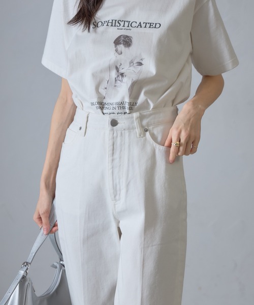 &. NOSTALGIA（アンドドットノスタルジア）の「【ZOZO限定】テーパードデニムパンツ（デニムパンツ・レディース・ネイビー/ホワイト・マルチサイズ）」の18枚目の写真