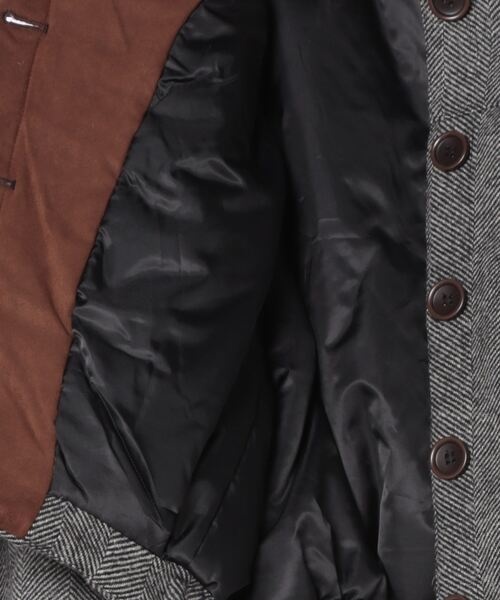 【LONSLAN】ヘリンボーン バルーン中綿ショートジャケット CHLONW24a031（ブルゾン）｜chuclla（チュクラ）