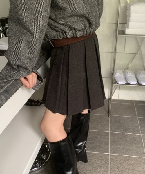 【LONSLAN】ヘリンボーン バルーン中綿ショートジャケット CHLONW24a031（ブルゾン）｜chuclla（チュクラ）