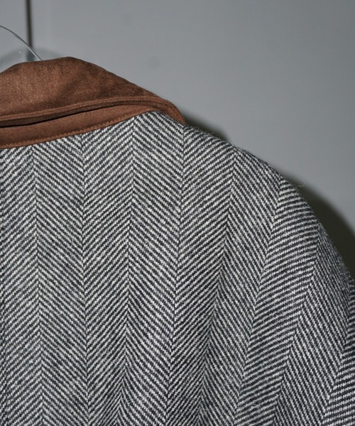 【LONSLAN】ヘリンボーン バルーン中綿ショートジャケット CHLONW24a031（ブルゾン）｜chuclla（チュクラ）