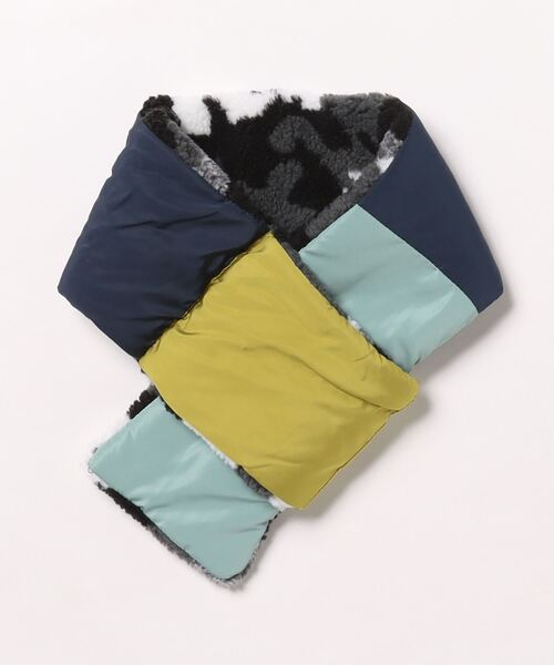 HAKKA KIDS（ハッカキッズ）の「リバーシブルボアマフラー（マフラー・キッズ・グリーン/ネイビー・FREE）」の2枚目の写真